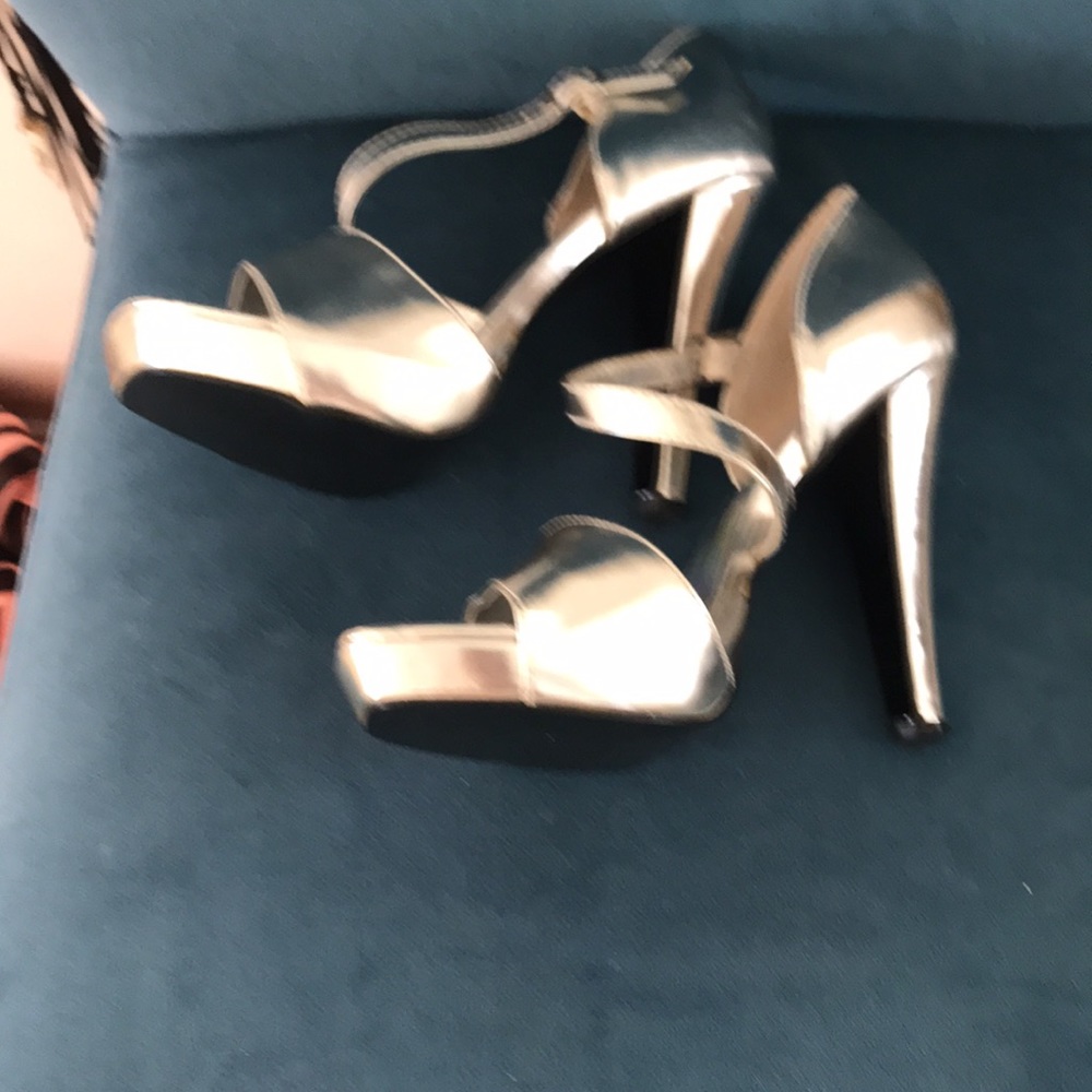 Silver Unique Heels - image 4